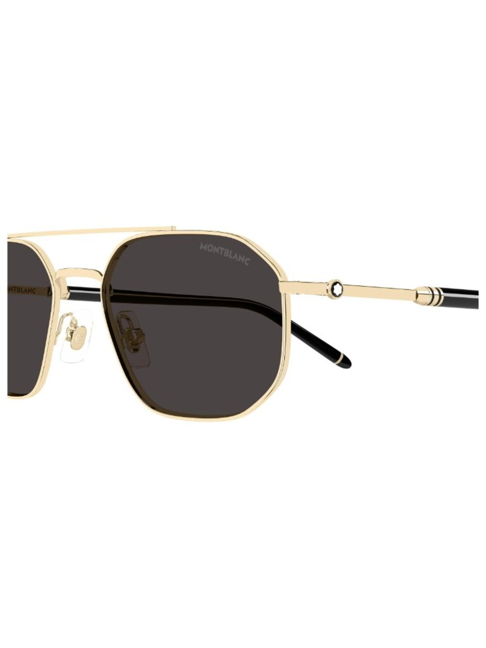 New Montblanc Men's Sunglasses Gold Grey Lens Metal Frame MB0481S 001 55 - Picture 3 of 3